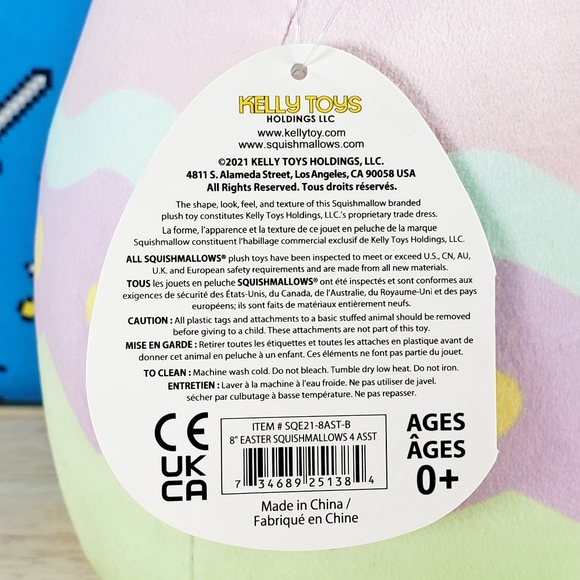 Squishmallow Edie the Easter Egg 8" UltraSoft Stuffed Holiday Plush Toy NWT - Picture 12 of 12